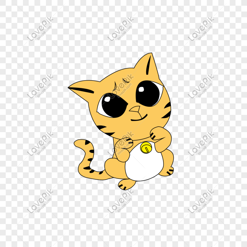 Gambar Kartun Kucing Warna Kuning