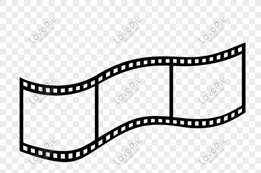 Hand-painted black motion film, Black, motion curve, geometry free png