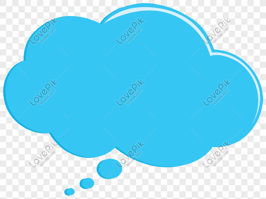 Blue cloud speech bubble, speech, bubbles, blue bubbles png transparent background