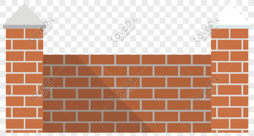 Cartoon Brick Wall Vector Download PNG White Transparent And Clipart Image  For Free Download - Lovepik | 611648402