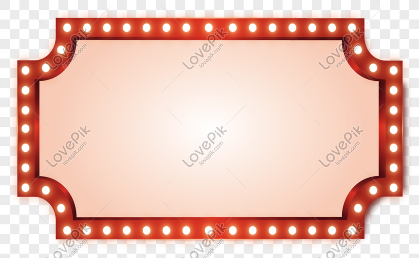 Red border neon sign, Vector png, neon, neon border png picture