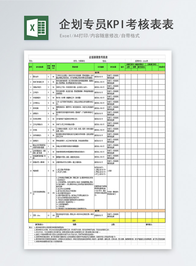 Pesuruhjaya Perancang Borang Penilaian Kpi Excel Template Excel Muat Turun Percuma Spreadsheet 400158126 My Lovepik Com Xls