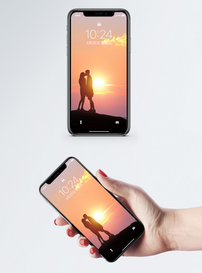 日没のカップルシルエット携帯電話の壁紙イメージ 背景 Id Prf画像フォーマットjpg Jp Lovepik Com