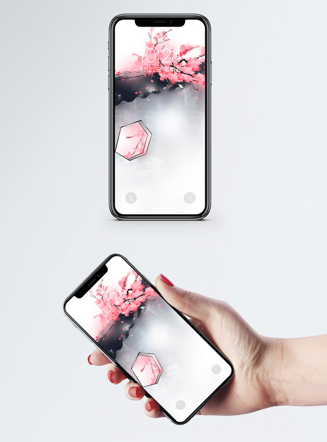 中国風桃の花の携帯電話の壁紙イメージ 背景 Id Prf画像フォーマットjpg Jp Lovepik Com