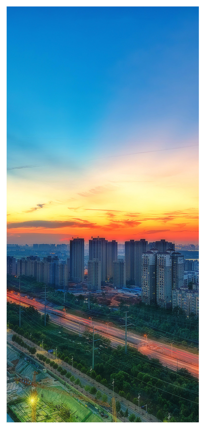 街の夕日の風景の携帯電話の壁紙イメージ 背景 Id 400431963 Prf画像