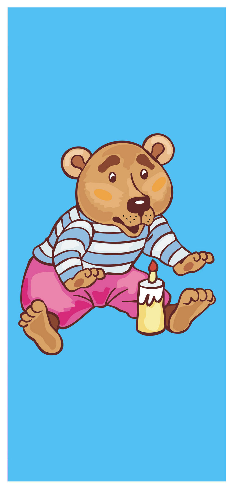 Kartun Lucu Beruang Coklat Wallpaper Ponsel Gambar Unduh Gratis