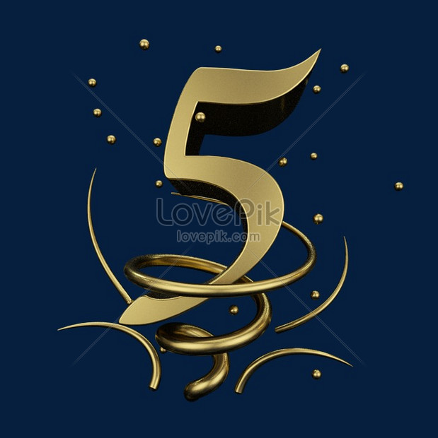 Countdown Number 5 Graphics Image Picture Free Download