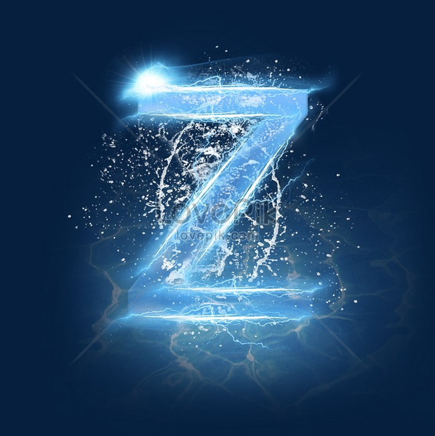 Blue Crystal Electric Water Letter Z Graphics Image Picture Free Download Lovepik Com