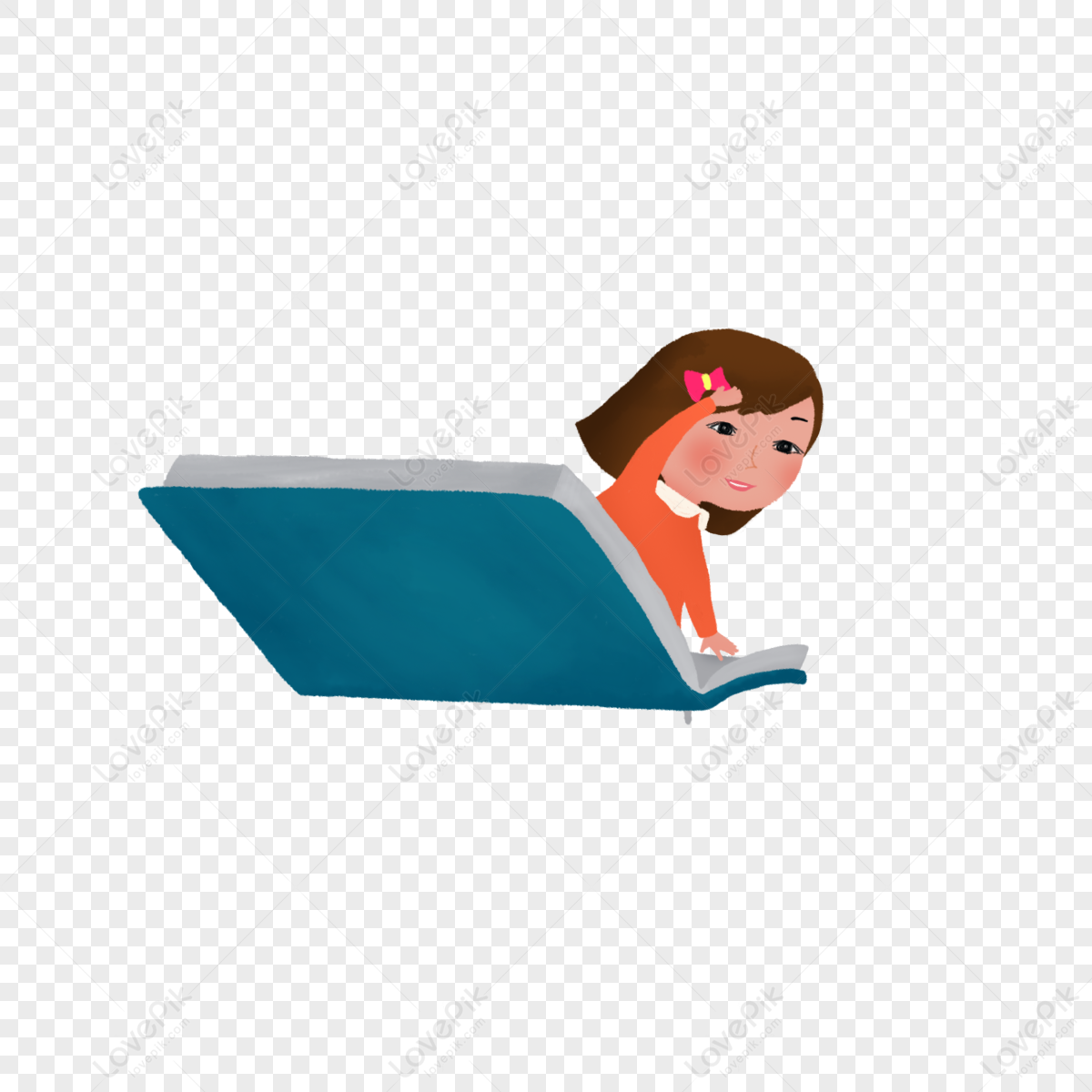 A Girl In A Book PNG Image And Clipart Image For Free Download - Lovepik |  400173478
