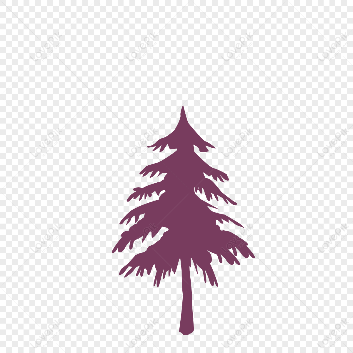 Pine tree silhouette, tree vector, light tree, purple tree png white transparent