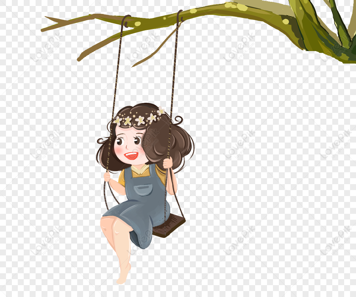 A Girl With A Swing PNG Image Free Download And Clipart Image For Free ...