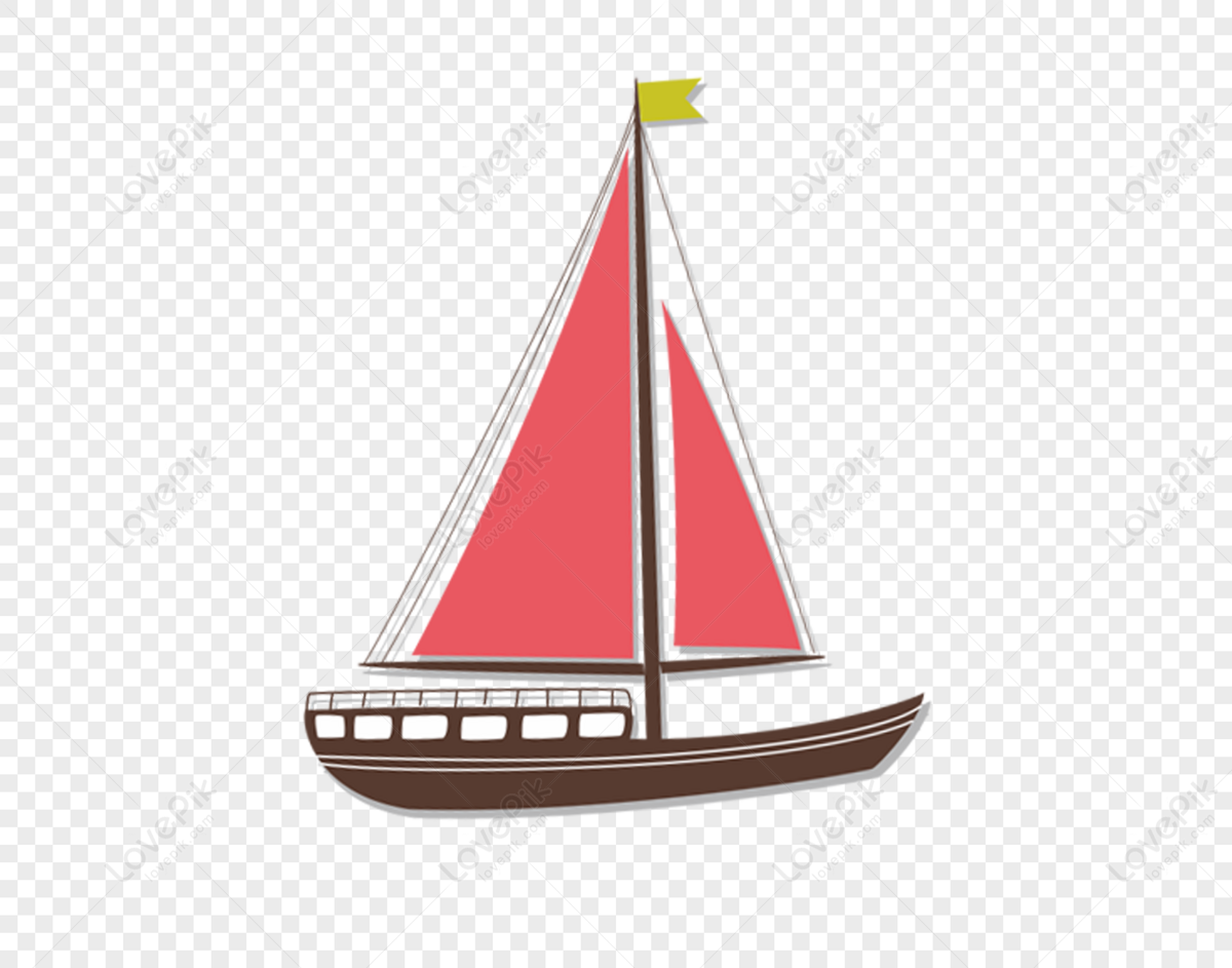 sailboat, light maroon, red wood, boat vector png image free download