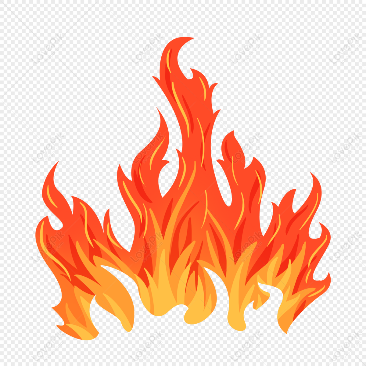Fire Flame Icon Vector Template. Hot Red Orange Fire Flame for Caution Hot  or Spicy Food Stock Vector - Illustration of flame, background: 105848431