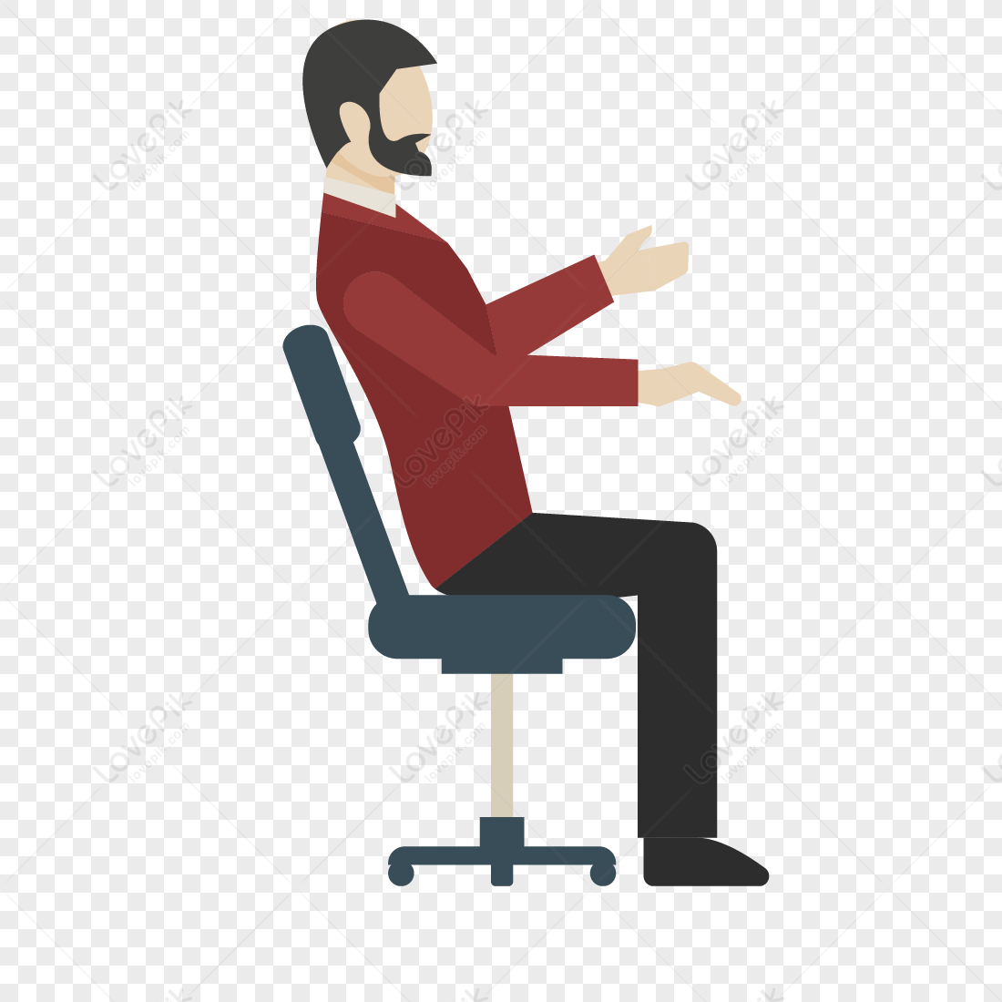 Человек сидит в кресле изображение_Фото номер 400255851_PNG Форматизображения_ru.lovepik.com