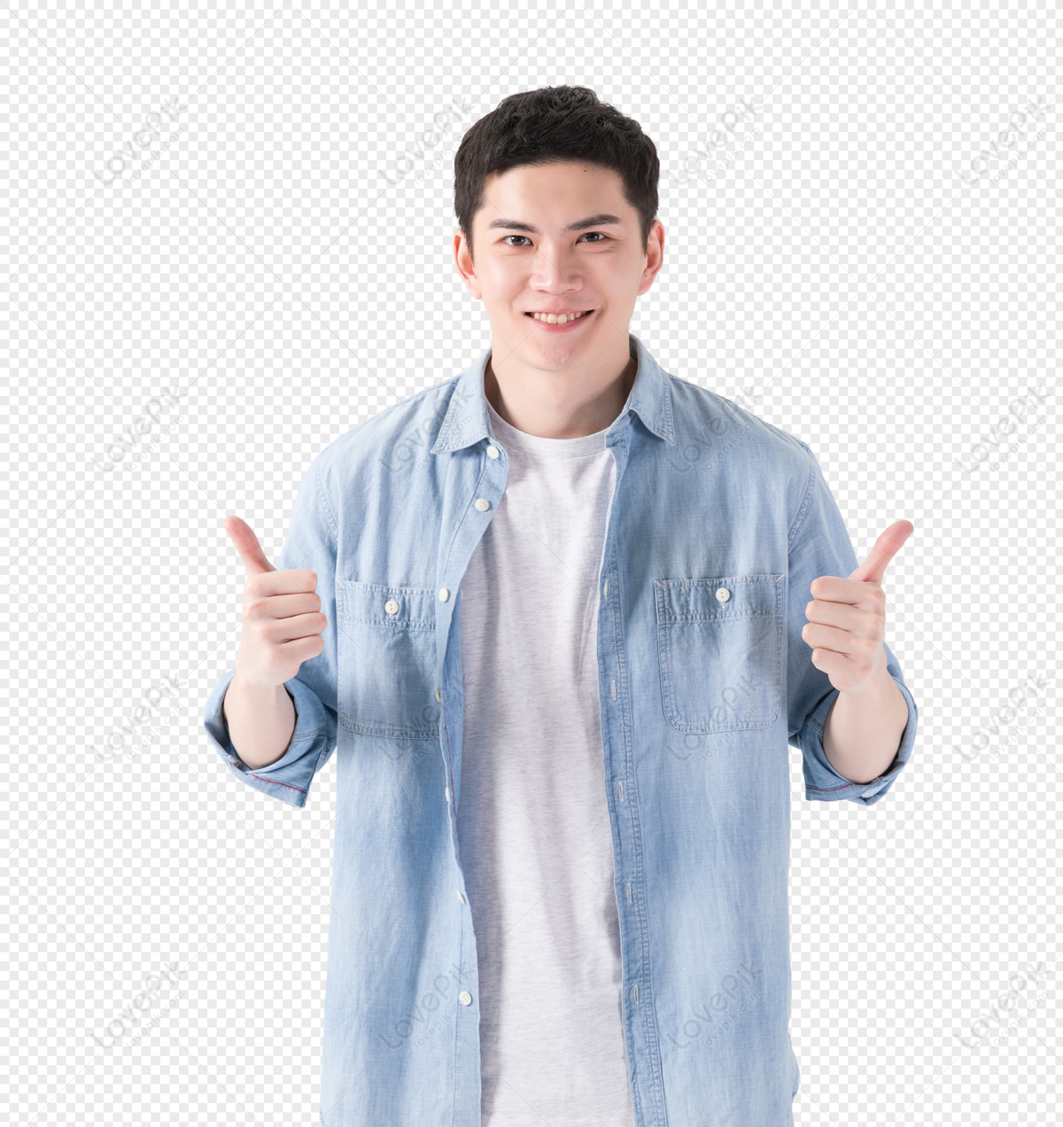 Smiling Man With Thumbs Up