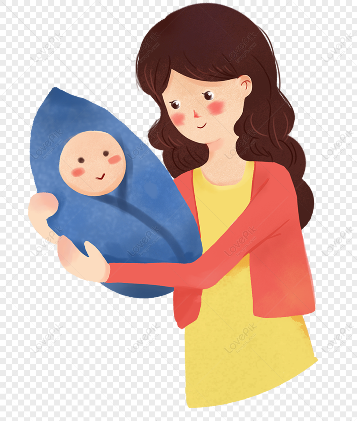 A mother with a baby, material, mother, baby png image