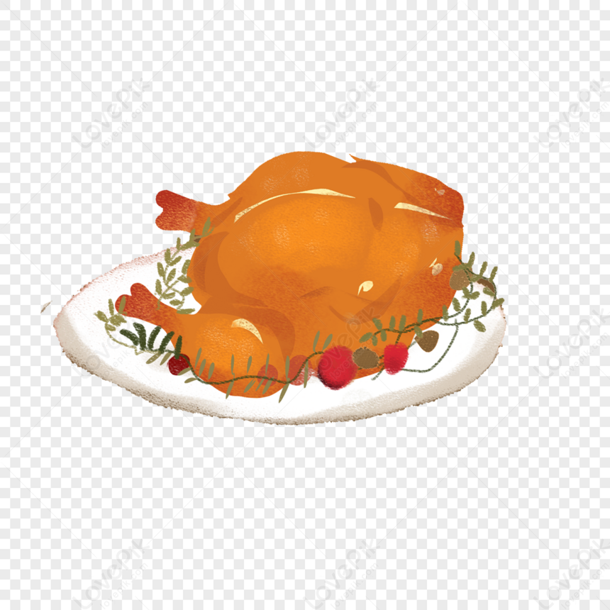 tavuk clipart ile yemek tabağı