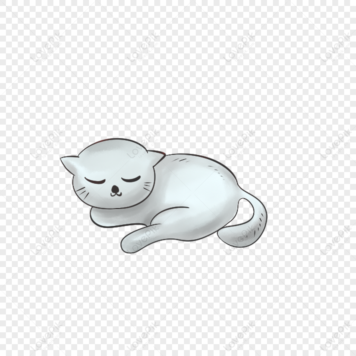 Gato preto e branco dormindo ilustração, gatinho gato, dormir, branco,  animais, gato Como mamífero png