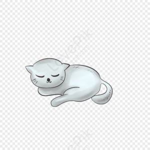 Спящая кошка png