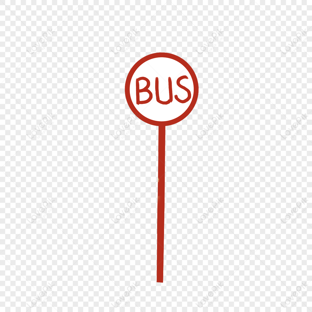 bus stop sign, red sign, light sign, bus lines png transparent background