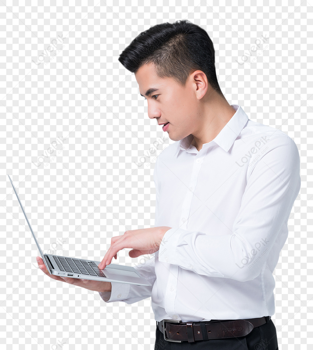 Business Men Manipulate Pictures With Laptop Computers PNG Transparent  Background And Clipart Image For Free Download - Lovepik | 400227080
