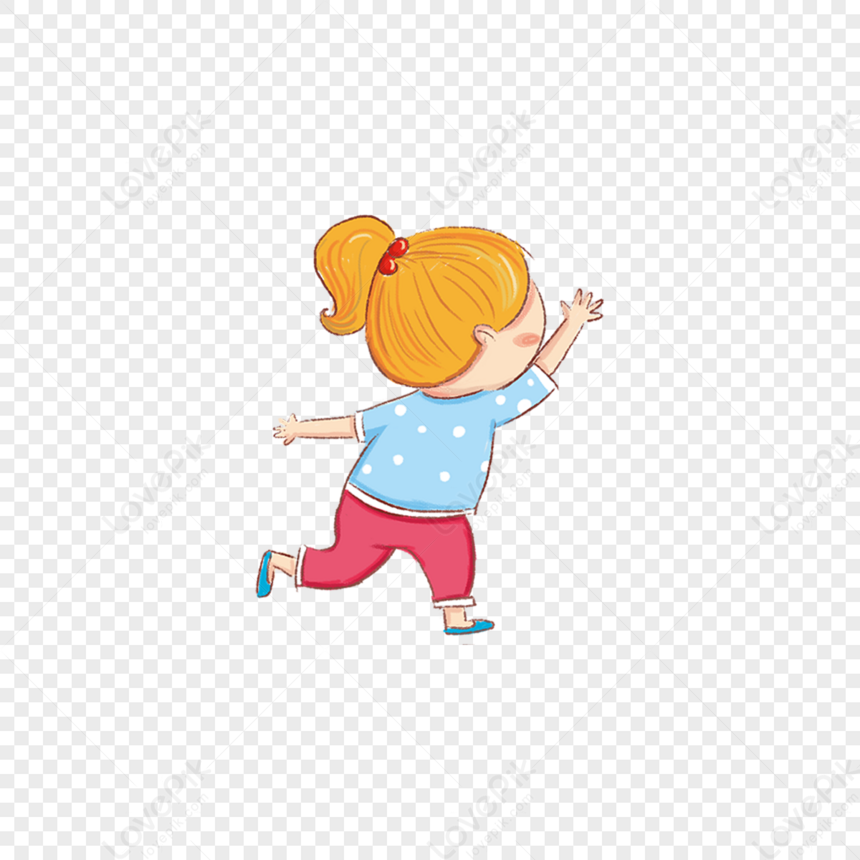 Chasing Girls, Cartoon Little, Girl Vector, Cartoon Light PNG ...