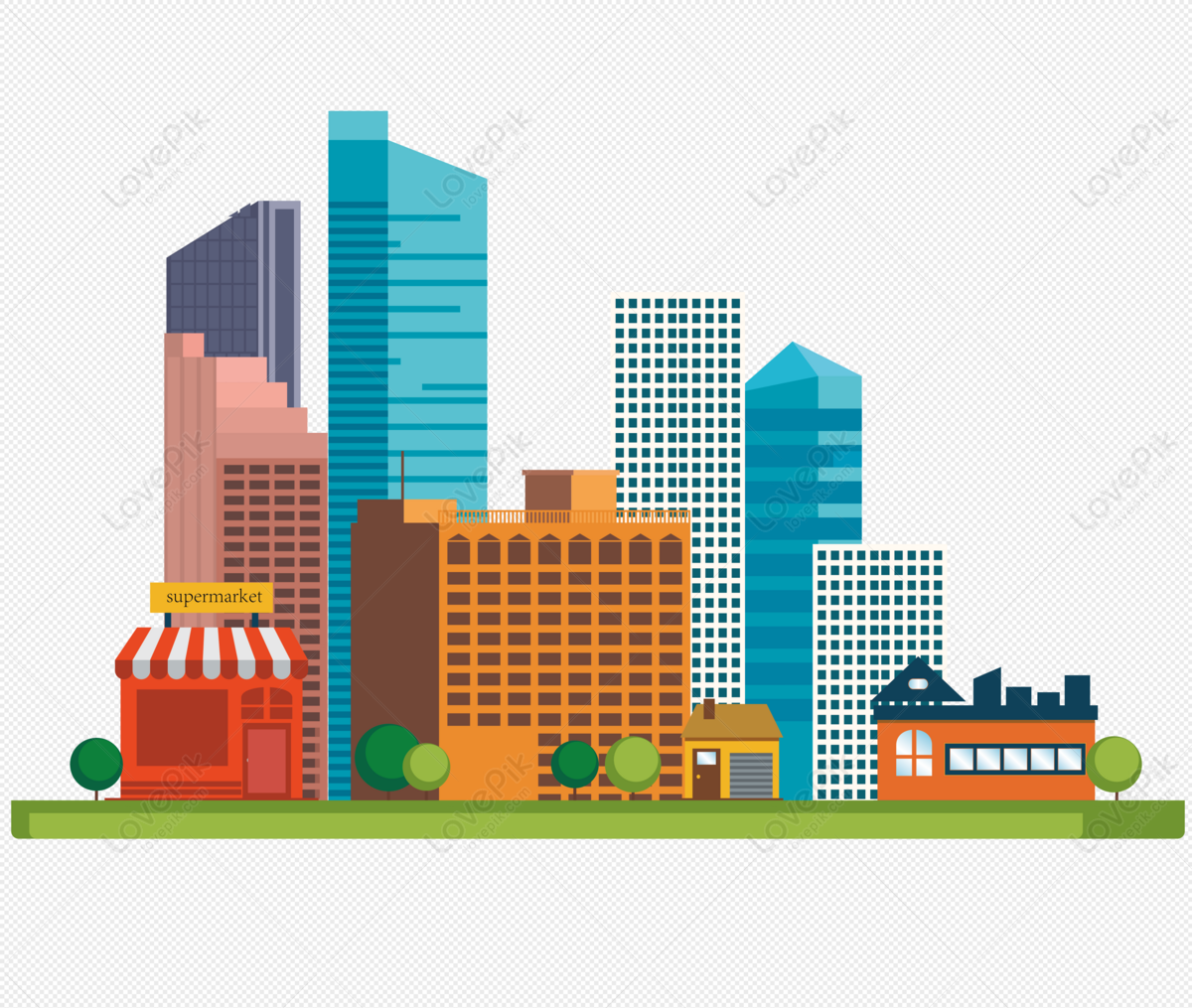 City, building, material, urban vector png picture