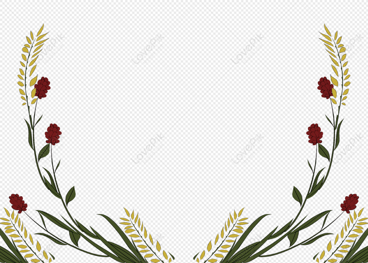 Flower Border Decoration PNG Free Download And Clipart Image For ...