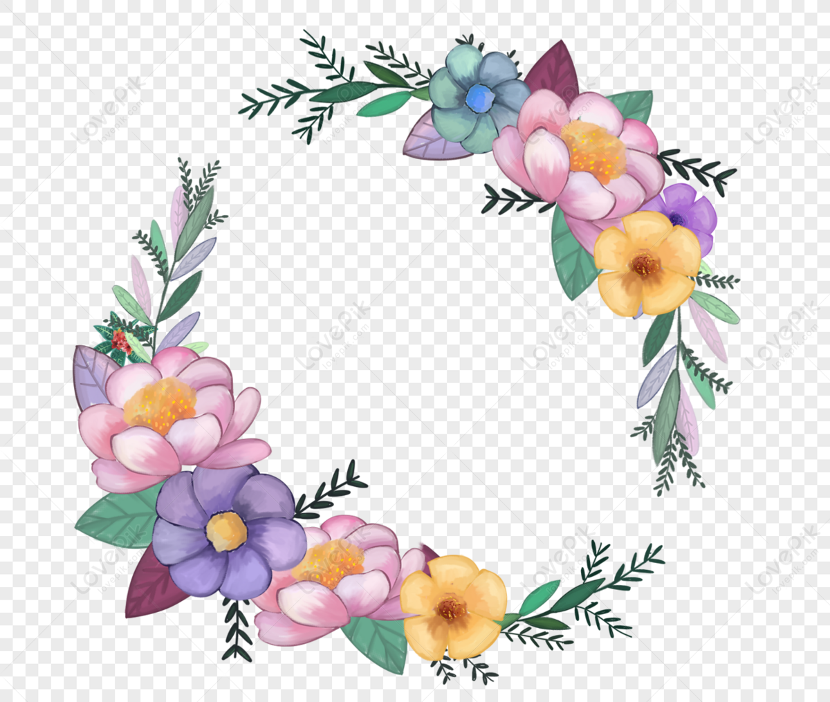 Flower Ring, Material, Flower Illustrations, Flowerl PNG Picture And