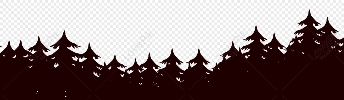 Forest silhouette, tree, material, forest png transparent background
