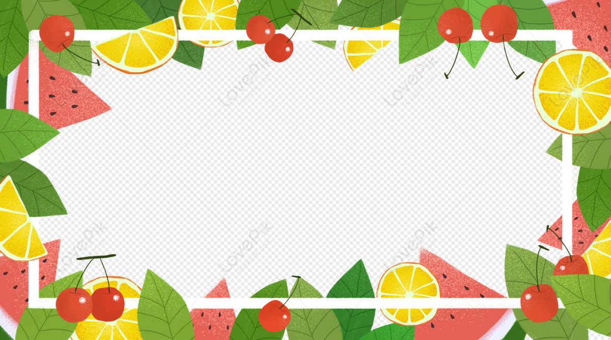 Fruits And Vegetables Border Clipart