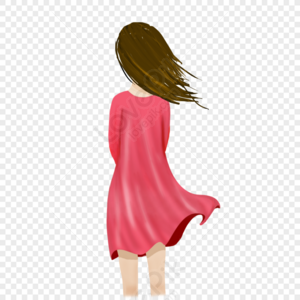 Girl Back Clipart PNG Images With Transparent Background | Free ...