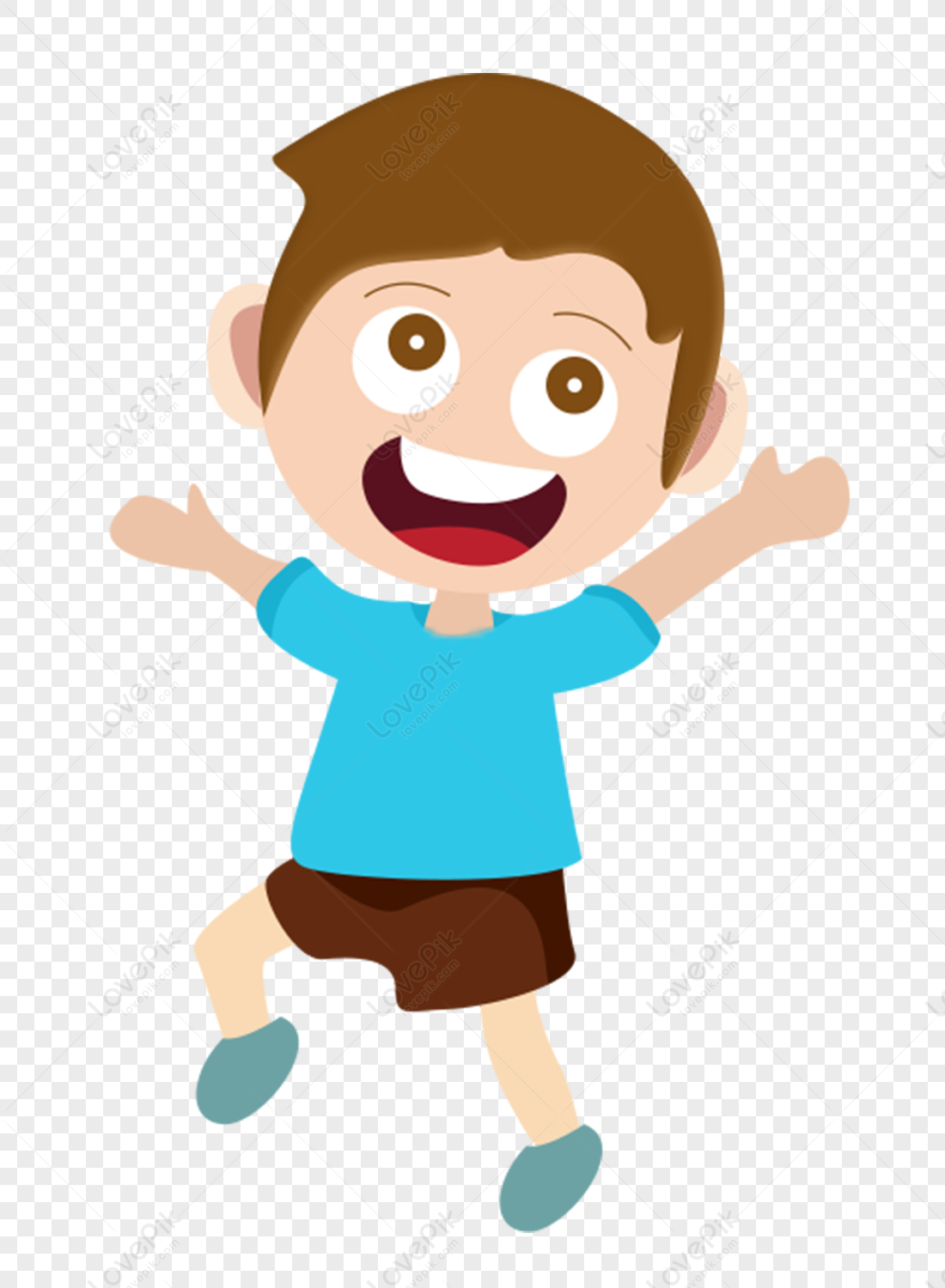 Hand Painted Cute Boy Material PNG Image Free Download And Clipart ...