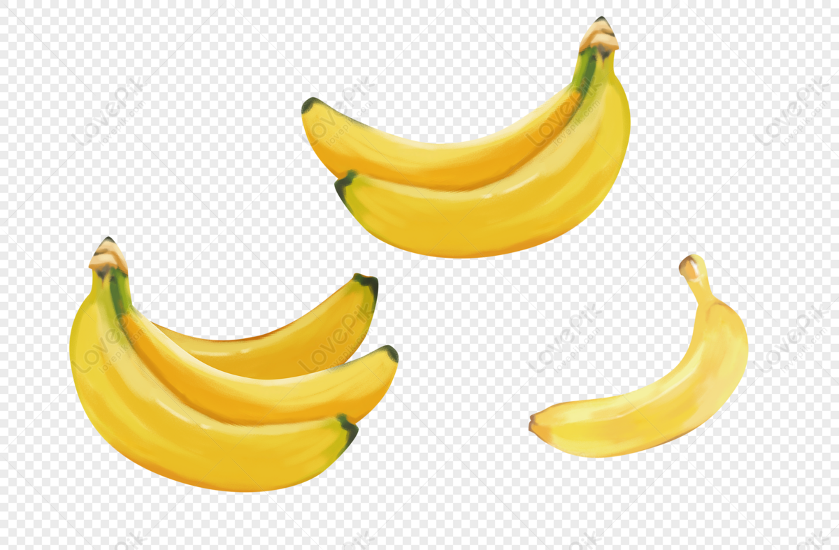 Hand Painted Fruit, Bananas Isolated, Paint, Material PNG Picture And ...