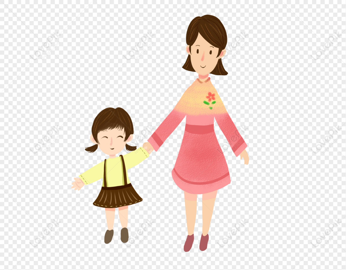 Дама мама а4. Мама мультяшная. Мама с дочкой на прозрачном фоне. Мультяшная мама с дочкой. Дочь рисунок без фона.