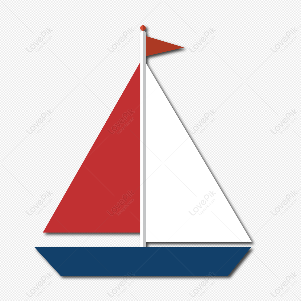 Sailboat, nautical elements, material, sailing png image free download