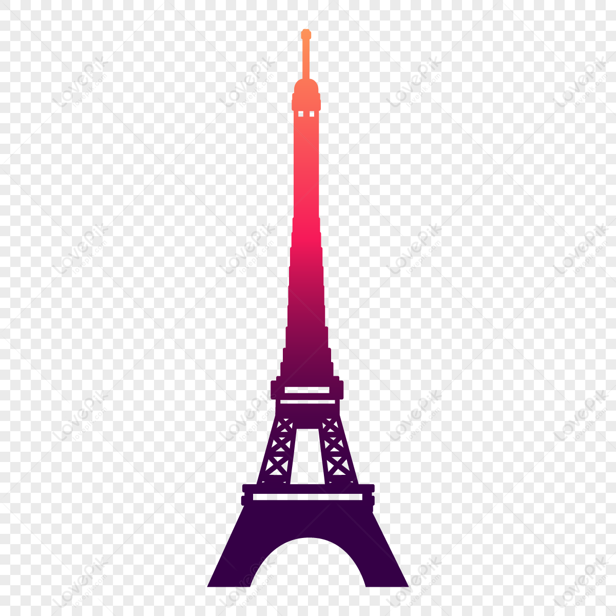 silhouette of eiffel tower, orange tower, light tower, paris tower png hd transparent image