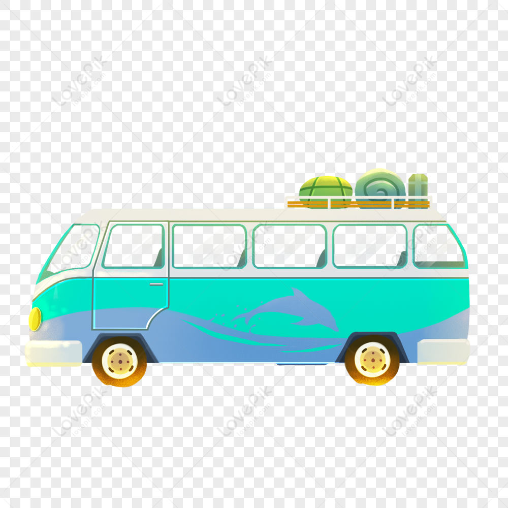 touring car, green simple, blue bus, bus travel png white transparent