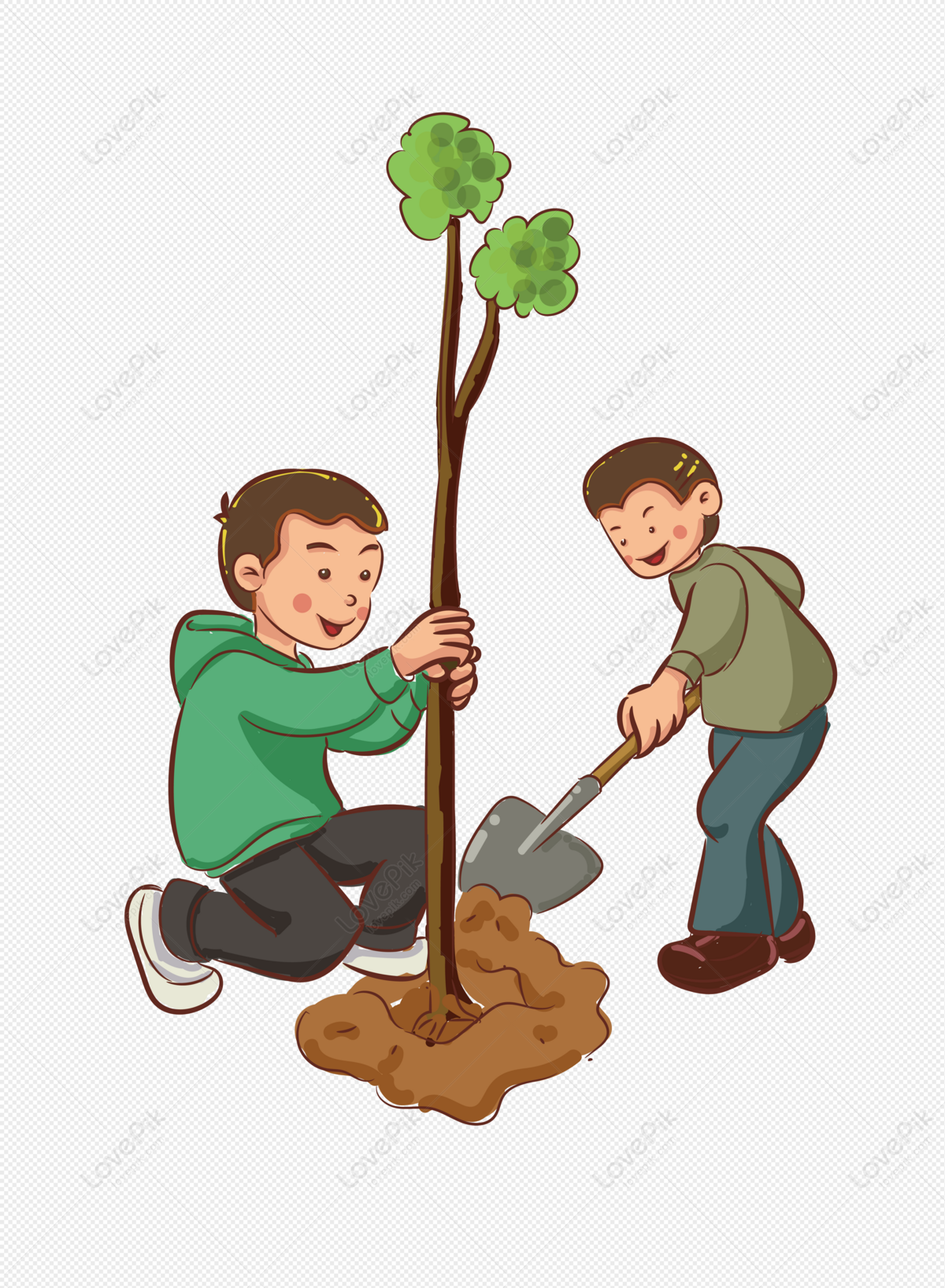 Niño Plantando Arbol PNG Imágenes Gratis - Lovepik