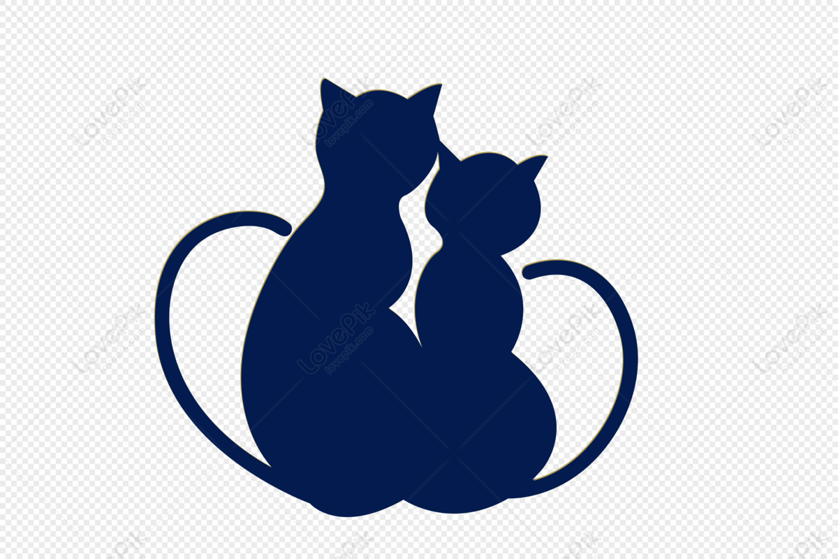 Two Cats PNG Images With Transparent Background