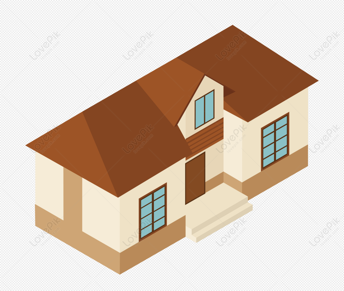 simple house front clipart