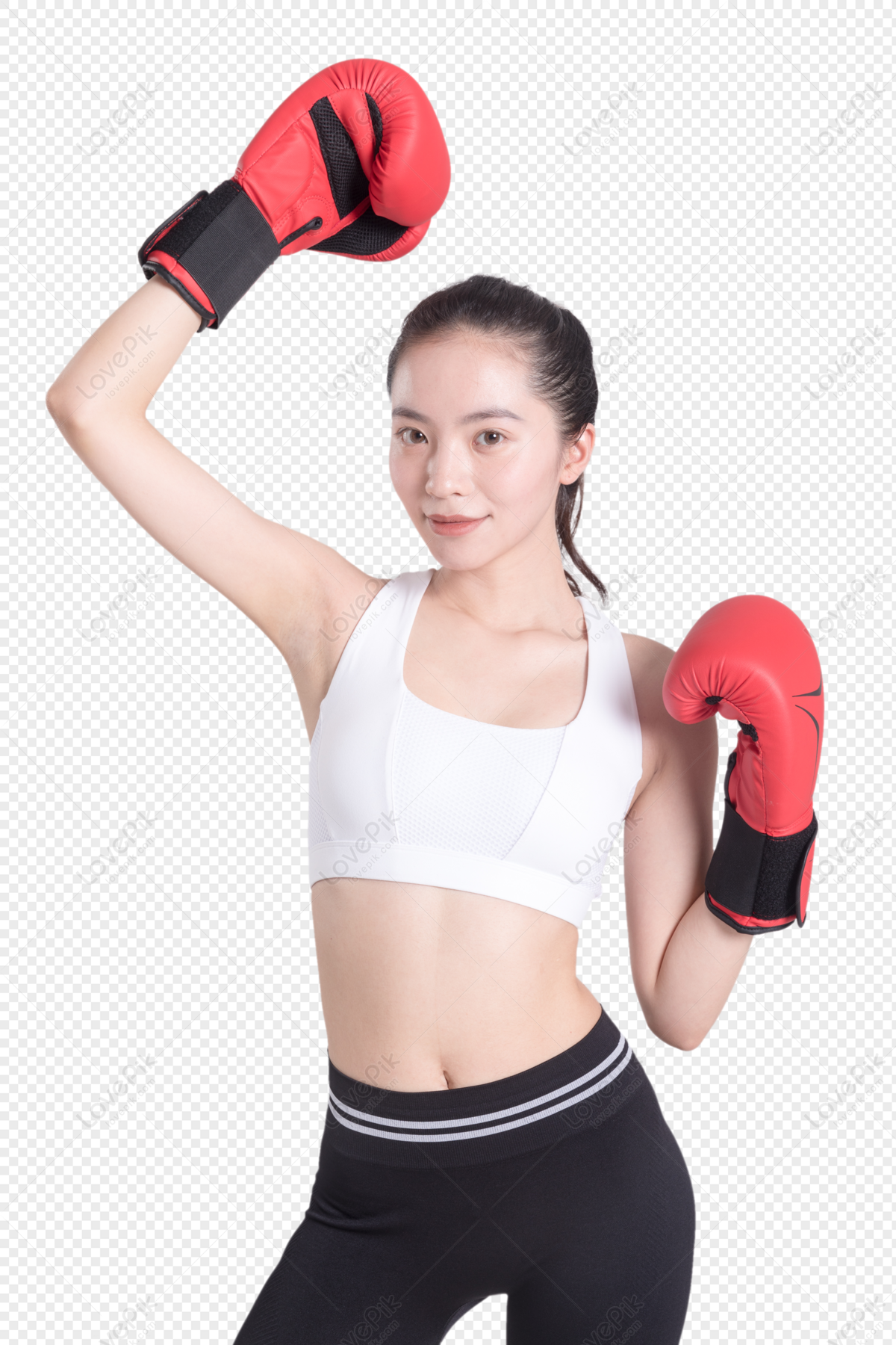 Красивая спортивная женщина в боксерских перчатках изображение_Фото номер  400278752_PNG Формат изображения_ru.lovepik.com