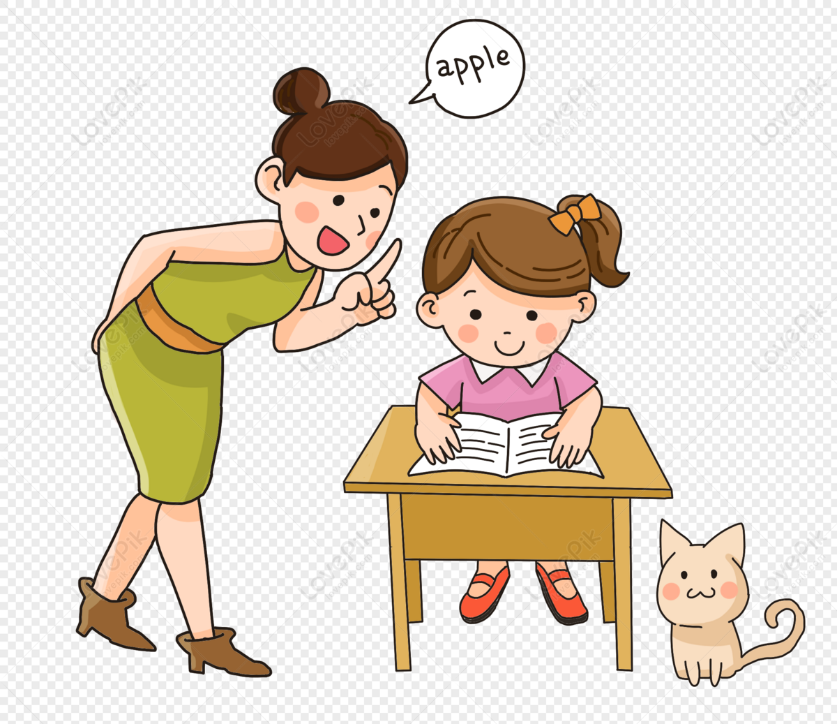 A teacher who helps students write homework., student, help, and homework png hd transparent image