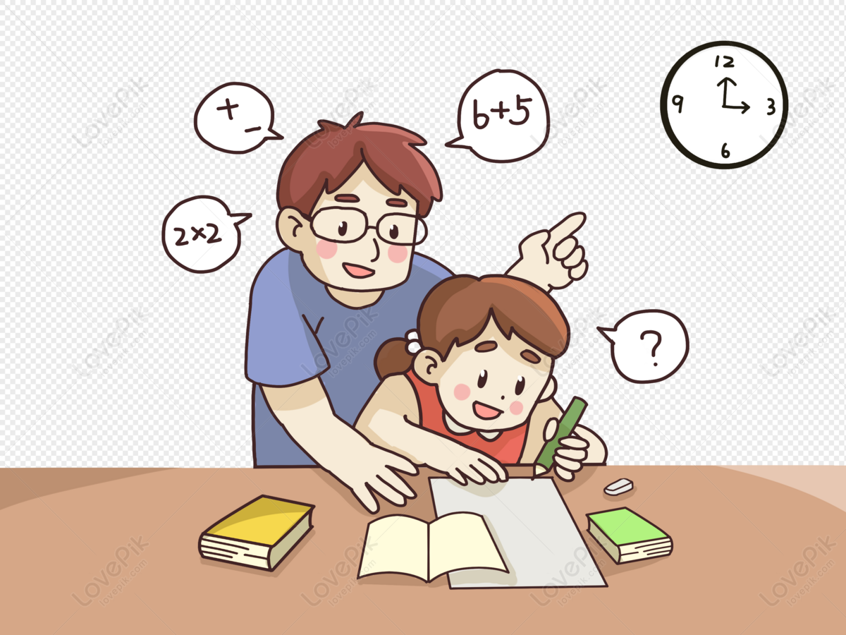 A teacher who helps students write homework., student, help, and homework png image free download
