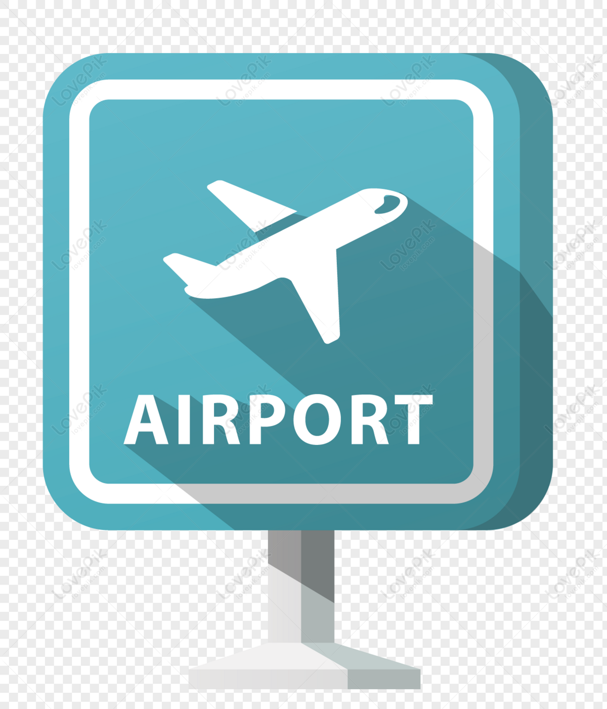 Airport signs, material, illustration, airport png image free download