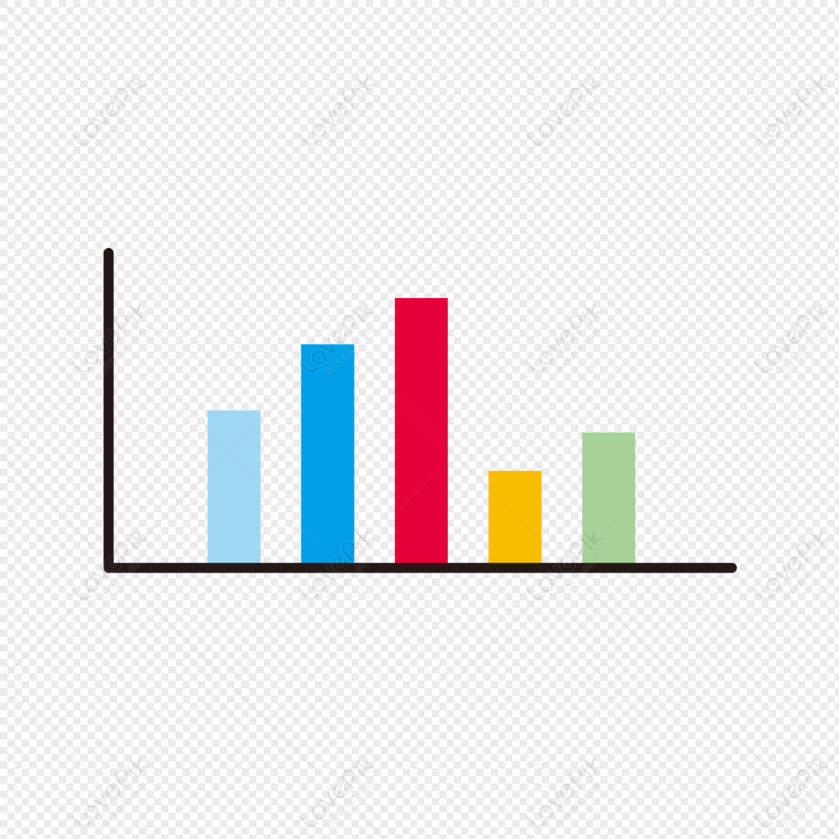 막대 그래프 Png 일러스트 무료 다운로드 - Lovepik