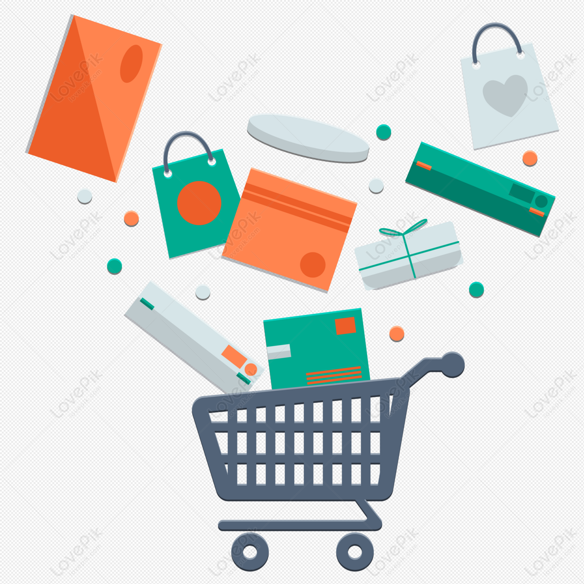 Cartoon Flat Double Eleven Shopping Cart Elements PNG Hd Transparent Image  And Clipart Image For Free Download - Lovepik | 400831944