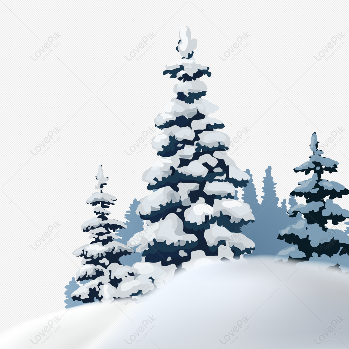 winter christmas tree clipart
