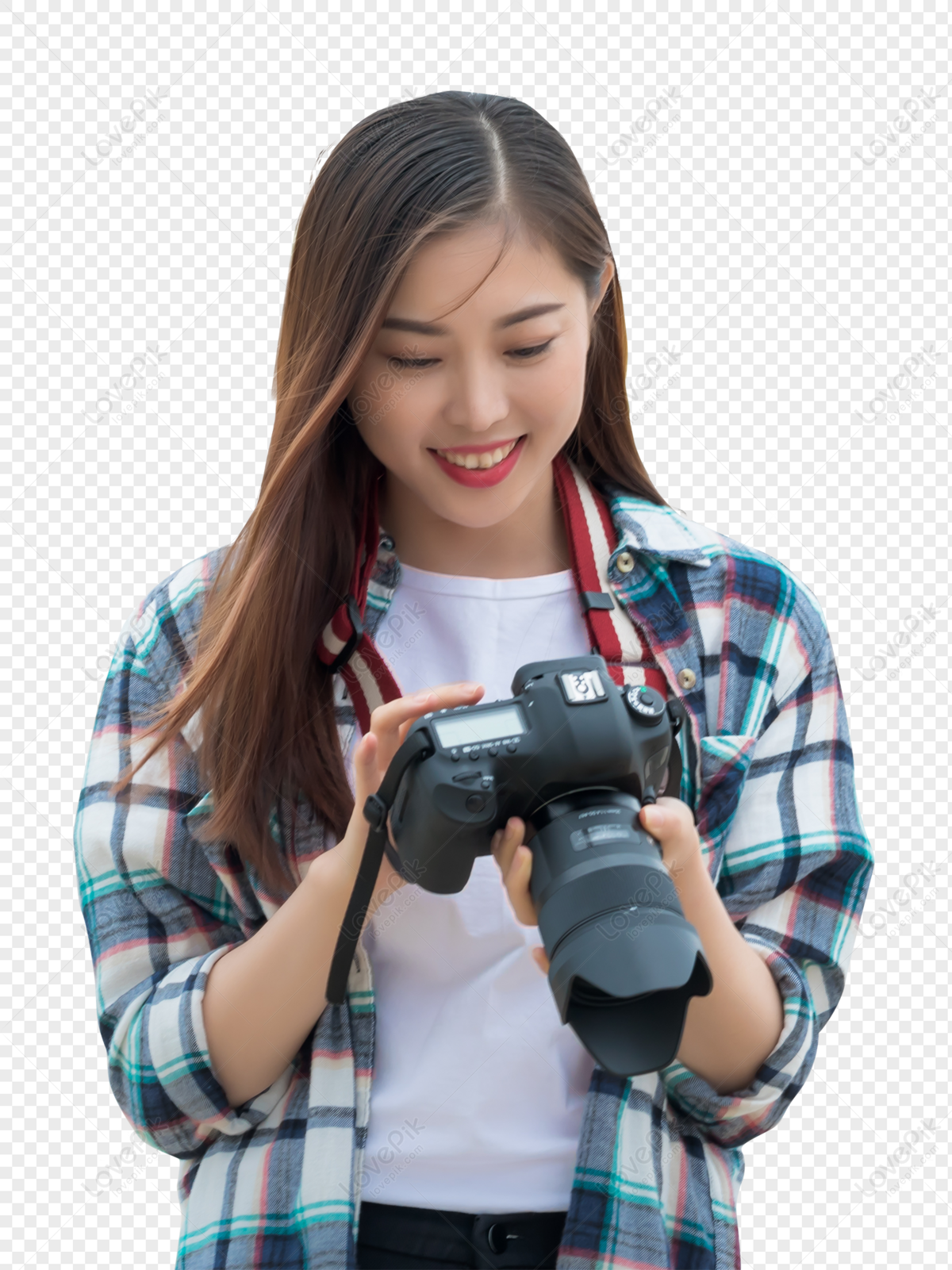 travel girl with camera photography