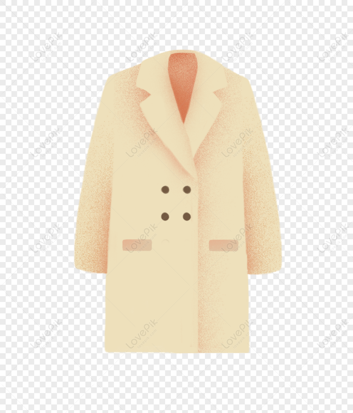 冬のコート イラスト， ダブル12, コート, セーター フリー素材 透過 - Lovepik